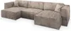 Masseno Ecksofa SARMO P mit Schlaffunktion U-Form, Sofa mit Produktbild-Vorschau 2