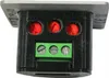 Close-up of a black electronic component with green and red connectors, mounted on a silver plate. Anteprima dell’immagine prodotto