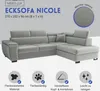 MÖBEL LUX Ecksofa NICOLE, L-Form Sofa mit Schlaffunktion, Produktbild-Vorschau 3