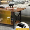 COSTWAY Table basse, table basse avec étagère, table de Voir les images du produit 5