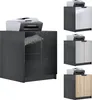 A collage of three different office cabinets, each with a printer on top. The cabinets vary in color and finish. Produktbild-Vorschau