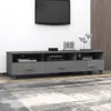 vidaXL Szafka pod telewizor HAMAR ciemnoszara 158x40x40 cm Podgląd zdjęcia produktu 7