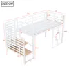 A diagram of a white metal bunk bed with dimensions labeled in centimeters. Produktbild-Vorschau