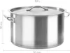 vidaXL Marmite à soupe 58 L 50×30 cm Acier inoxydable Voir les images du produit 6
