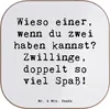 Mr. & Mrs. Panda Holzuntersetzer Spruch Zwillinge Spaß - Produktbild-Vorschau 1
