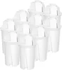 A group of white water filter cartridges arranged in a diagonal formation against a white background. Podgląd zdjęcia produktu