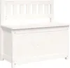 vidaXL Lavice bílá 80x41x77 cm Borovicový masiv Náhled obrázku produktu 4