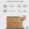 RODAN | Mobile da bagno - 80 CM - Marrone opaco - MDF - 2 Anteprima dell’immagine prodotto 3