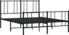 vidaXL Postel s čelem a nohou kovová 140x200 cm Náhled obrázku produktu 3