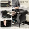 Banc HOMCOM, aspect velours, banc-lit de luxe pour le Voir les images du produit 6