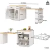 Ausziehbare Kücheninsel MDF-Küchenarbeitsplatte, moderner Produktbild-Vorschau 12