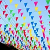 1x Wimpelkette Stoff 100 Meter bunt Girlande zum Aufhängen Produktbild-Vorschau 1