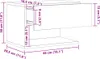Dimensions diagram of a white nightstand or cabinet. Anteprima dell’immagine prodotto