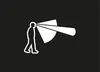 A silhouette of a person walking with light beams emanating from their head. Produktbild-Vorschau