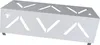 A silver metal heat reflector for a gas grill, shown from a slight angle. Produktbild-Vorschau