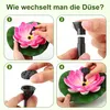 2er Set Solar Springbrunnen Schwimmender Teichbrunnen Lotus Produktbild-Vorschau 2