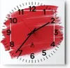 Wanduhr - Quadrat - Glasuhr - Rot Farben Stück - 30x30cm - Produktbild-Vorschau 1