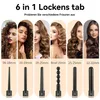 6 in 1 Lockenstäbe, Schwarzes Lockenwickler-Set, 6 Produktbild-Vorschau 9