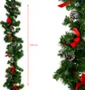 3.12.A13 Weihnachtsgirlande grün mit Zapfen und Schleife - Produktbild-Vorschau 2
