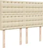 vidaXL Boxspringbett mit Matratze Creme 160x200 cm Stoff Produktbild-Vorschau 7