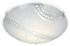 LED Deckenleuchte, Kristalle klar, Glas satiniert, D 30 cm Produktbild-Vorschau 5