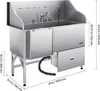 SucceBuy Hundewaschstation aus Edelstahl, 1550x790x1470 mm Produktbild-Vorschau 7