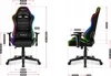 Two views of a gaming chair with dimensions shown. Anteprima dell’immagine prodotto