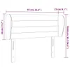 Kopfteil mit Ohren Dunkelblau 93x23x78/88 cm Samt Produktbild-Vorschau 9