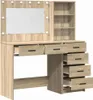 A vanity table with a mirror and shelves, against a white background. Náhled obrázku produktu