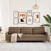 vidaXL 3-Sitzer-Sofa Braun 210 cm Stoff Produktbild-Vorschau 3