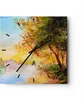 Wanduhr - Quadrat - Glasuhr - natur natur - 40x40cm - Produktbild-Vorschau 1