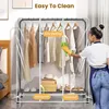 Kleiderst?nder Abdeckung mit Rei?verschluss, Transparente Produktbild-Vorschau 4