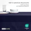 HOMESCAPES Tischdecke dunkelblau 137 x 178 cm, 100% Produktbild-Vorschau 3