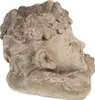 A close-up view of a decorative pot shaped like a head, with a weathered, antique finish. Podgląd zdjęcia produktu