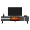 Skye Decor, Vania Fireplace - Anthracite, Gold, Produktbild-Vorschau 3