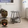 Couchtisch KOSI Grau aus Metall Ø 45 x 45 cm mit Produktbild-Vorschau 4
