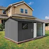 HOMAVO Gerätehaus Metall mit Pultdach, Gartenhaus Metall Produktbild-Vorschau 8