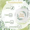 40 Stück Eukalyptus Happy Birthday Servietten 3-lagig 33x33 Produktbild-Vorschau 4