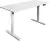 A white adjustable standing desk is shown against a white background. Produktbild-Vorschau