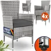 Casaria Set 4 Sedie da Giardino in Polyrattan Cuscini Anteprima dell’immagine prodotto 2