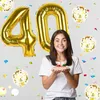 Balony Na 40 Urodziny Złote Foliowe Cyfry Duże 92 Cm Zestaw Podgląd zdjęcia produktu 4