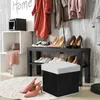 Pouf Relaxdays con vano portaoggetti, imbottito, Anteprima dell’immagine prodotto 2