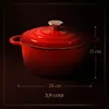 Gusseisen Bräter 24 cm – Dutch Oven & Emaille Schmortopf Produktbild-Vorschau 5