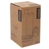 A cardboard box with illustrations of a French press and a cupcake. Produktbild-Vorschau