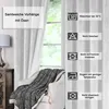 Verdunkelungsvorhang Samt weich 140x175 cm Weiß Ösen Produktbild-Vorschau 2