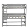 A gray bunk bed with two ladders against a white background. Anteprima dell’immagine prodotto