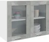 Hängeglasschrank Betongrau 80x31x60 cm Produktbild-Vorschau 1