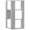 A three-shelf corner bookshelf with a concrete gray finish, shown against a white background. Náhled obrázku produktu