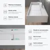 doporro Vasque à Poser Blanc Mat avec Bonde Lavabo de Salle Voir les images du produit 5