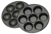 Two round baking trays for making donuts or muffins are shown in a close-up, slightly angled shot. Produktbild-Vorschau